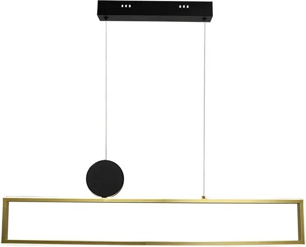Lampadario LED design Elly dorato, luce calda 3000 lumen