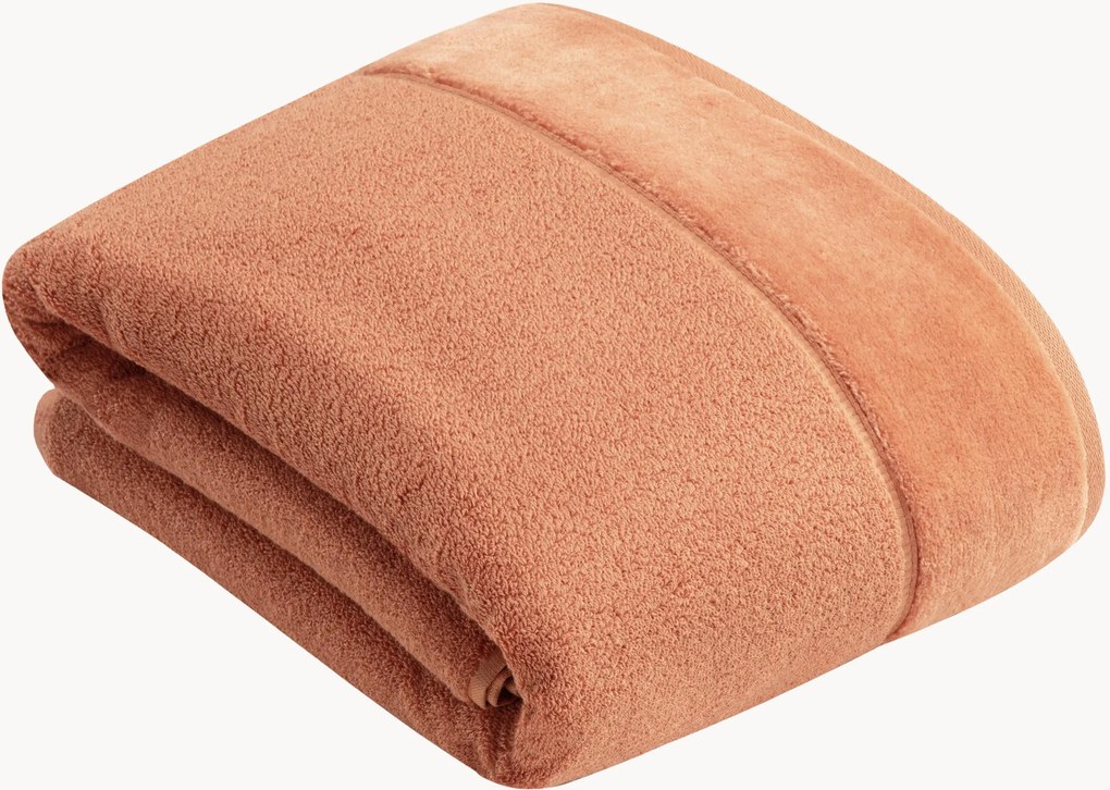 Telo bagno in cotone con bordino in velluto Pure