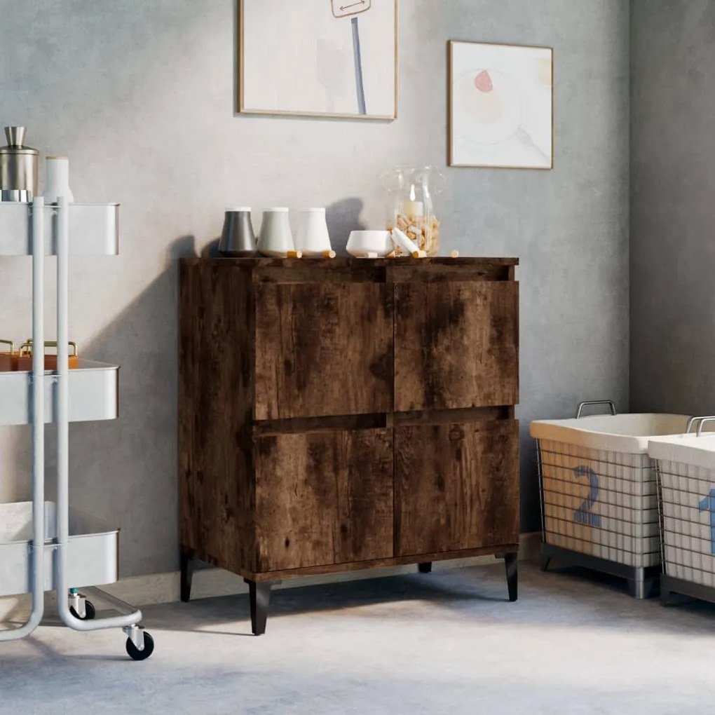 Credenza rovere fumo 60x35x70 cm in legno multistrato