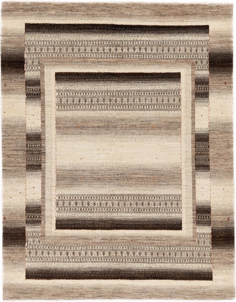 Loribaft Tappeto 150x190 Beige (Iran) Annodato A Mano