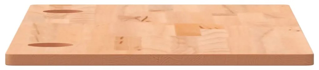 Piano per scrivania 100x50x1,5 cm in legno massello di faggio