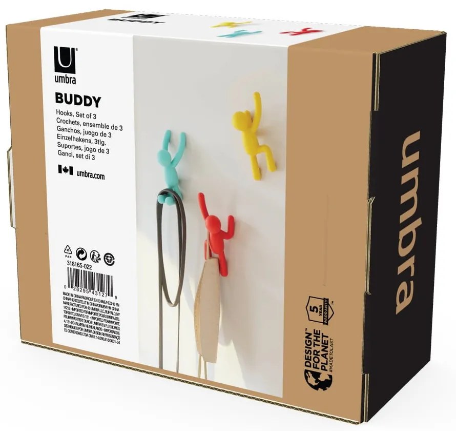 Ganci da parete in set da 3 Buddy - Umbra