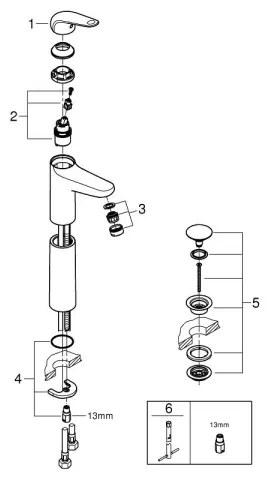 GROHE 24331001 - Miscelatore per lavabo SWIFT 319 mm cromo lucido