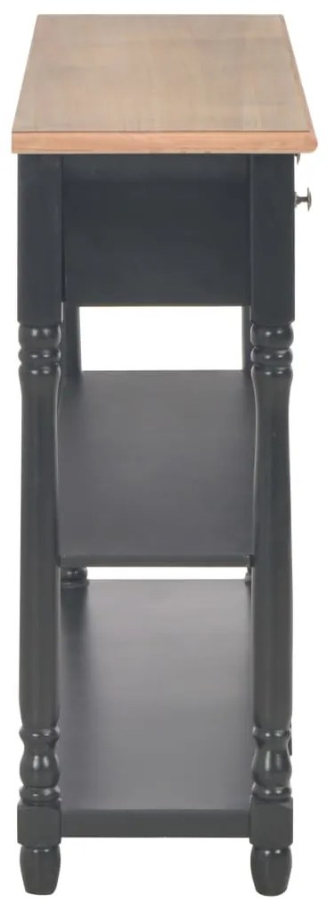 Tavolo consolle nero 120x30x76 cm in mdf