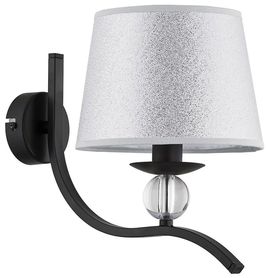 Applique BARNI 1xE14/10W/230V nero/argento