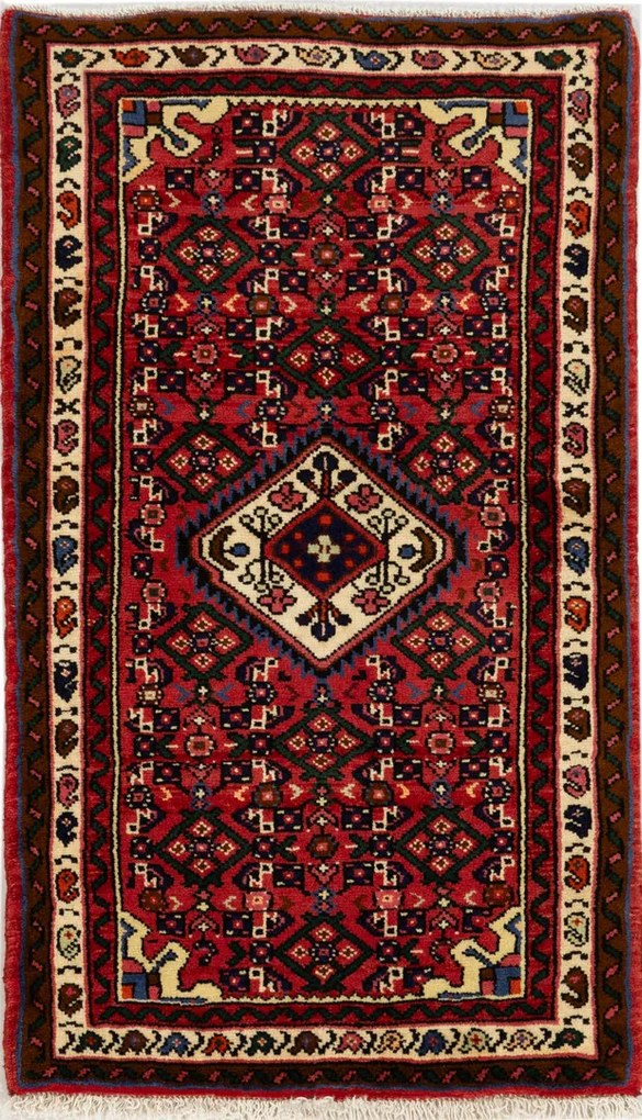 Hosseinabad Tappeto 70 x 130 (Iran) Annodato A Mano