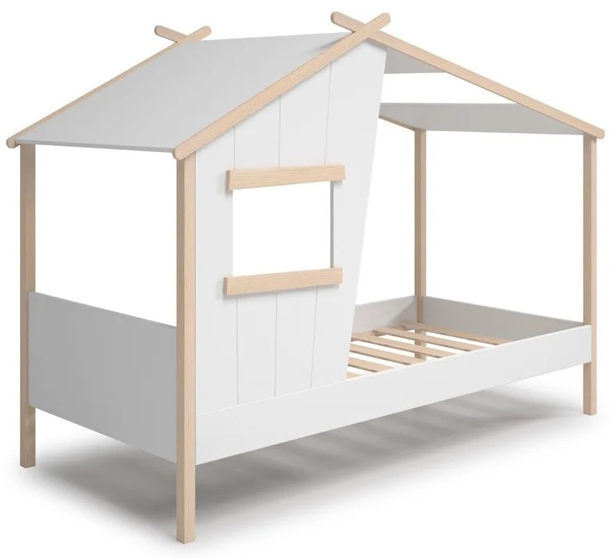 Letto per bambini in legno di pino bianco 90x190 cm Luba - Marckeric
