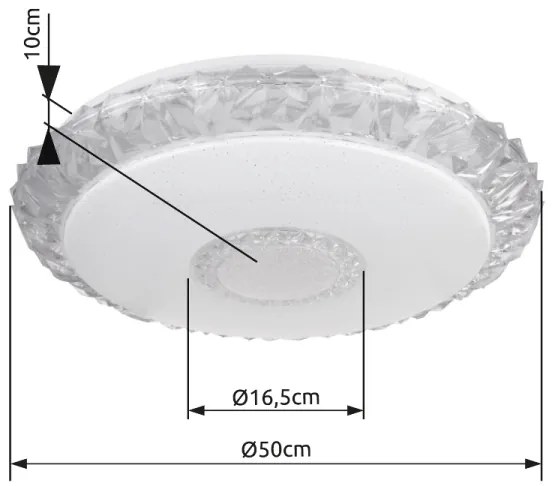 Globo 48413-40SH - LED plafoniera dimmerabile EDDIE 40W/230V pr. 50 cm Tuya - DO