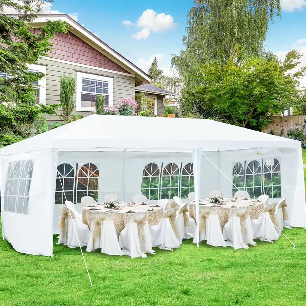 Gazebo a doppio tetto con zanzariera 3x3M da esterno e campeggio Beige -  Costway