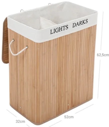 Cesto portabiancheria GUS marrone