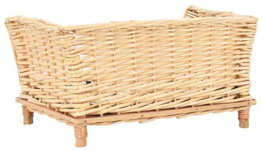 Cesta per Cani con Cuscino 50x33x30 cm Salice Naturale