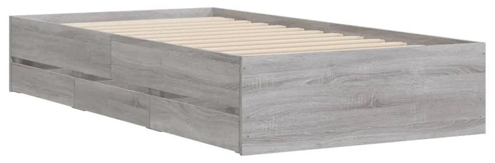 Giroletto cassetti grigio sonoma 100x200 cm legno multistrato