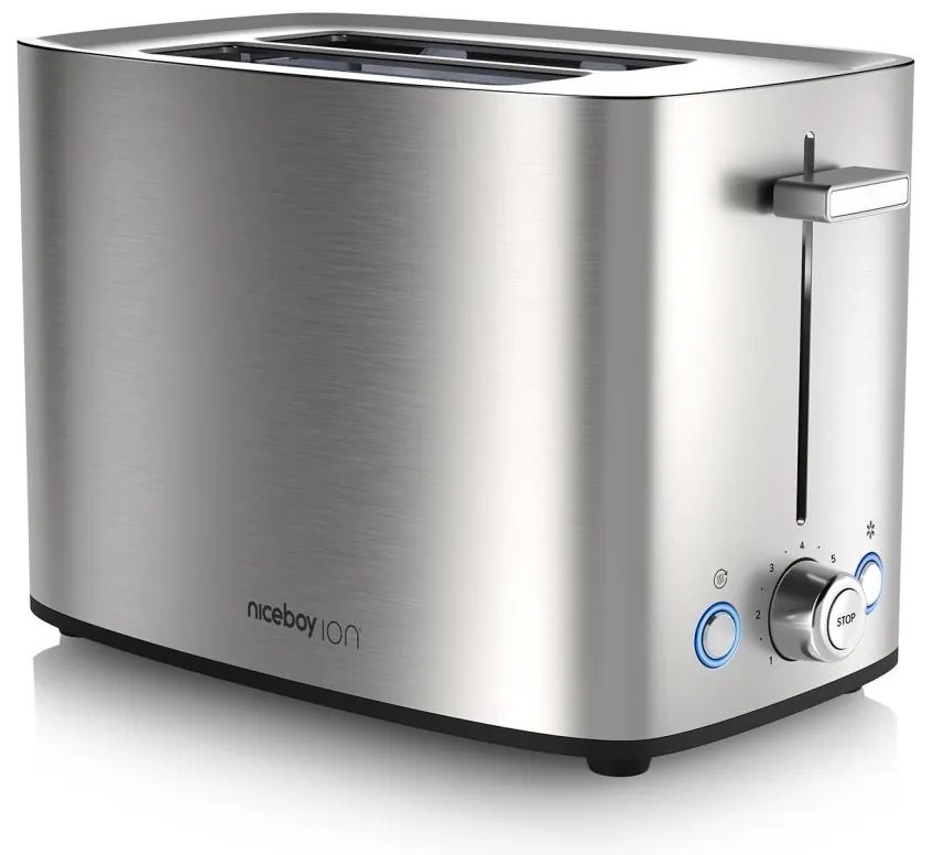 Niceboy ION Cruncher C4 - Tostapane a due fori e tostatore 850W/230V in acciaio inox