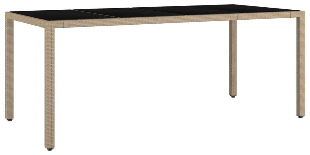 Set da pranzo da giardino 9 pz con cuscini beige in polyrattan