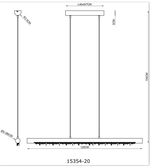 Globo 15354-20-LED Lampadario sospeso dimmerabile a cavo FELICITAS LED/25W/230V beige