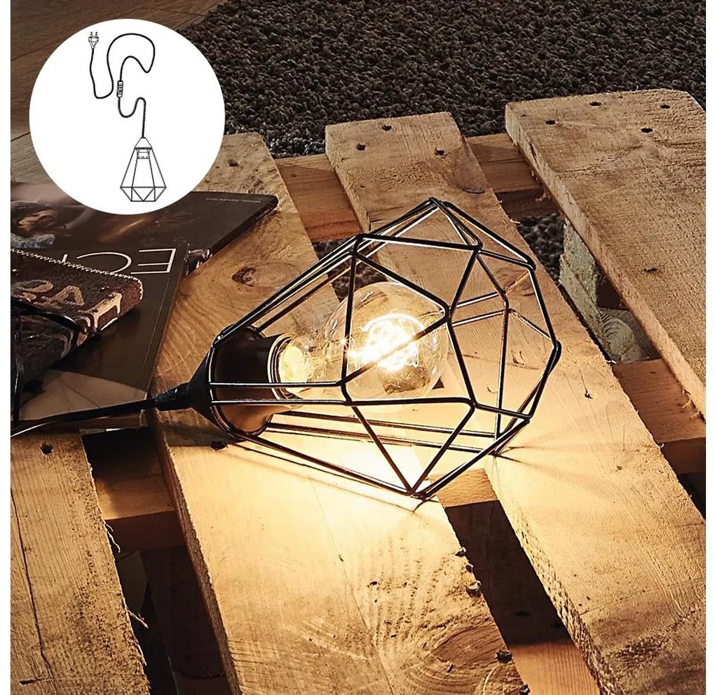 Eglo 54889 - LED Luce da tavolo con presa 1xE27/4W/230V 3000K nero