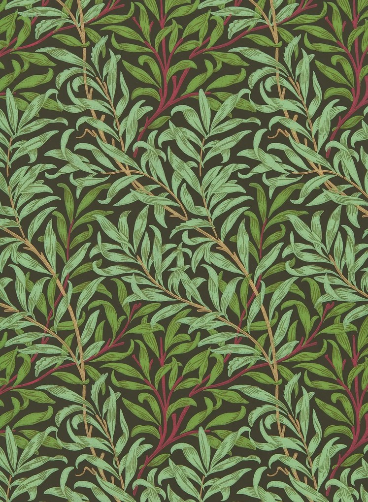 Morris & Co Carta da parati Willow Bough - Bitter Chocolate