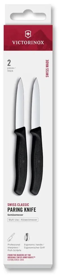 Victorinox - Set di coltelli da cucina per verdure SWISS CLASSIC 8 cm 2 pezzi nero