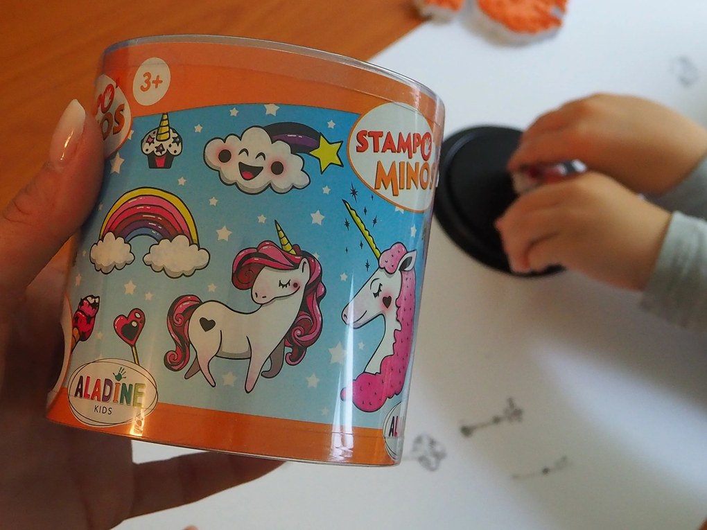 Timbri StampoMinos per bambini con una storia - Unicorni