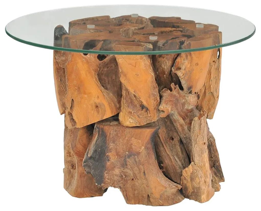Tavolino da caffè in legname massello di teak 60 cm