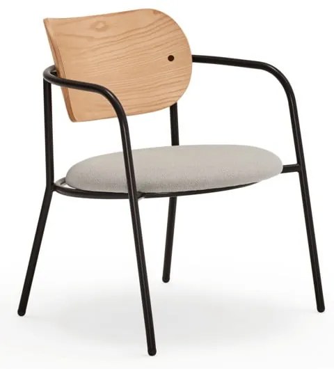 Sedia da pranzo grigia in rovere Eclipse - Teulat