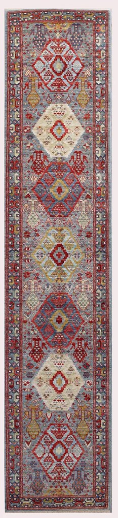 Kazak Tappeto 80 x 410 (Pakistan) Annodato A Mano