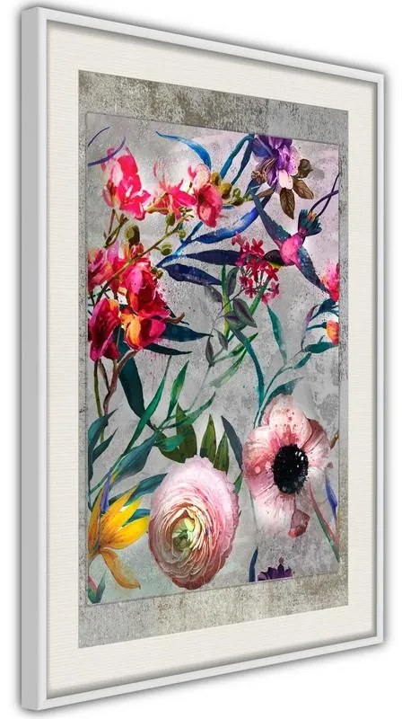 Poster  Scattered Flowers  Cornice Quadri Cornice nera, Larghezza x Altezza Home decor 30x45