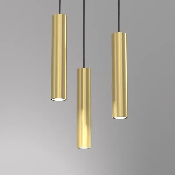 Lampadario a sospensione con filo RAITO 3xGU10/8W/230V ottone