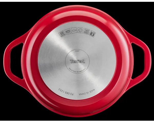 Tefal - Casseruola AIR 24 cm con coperchio, rossa