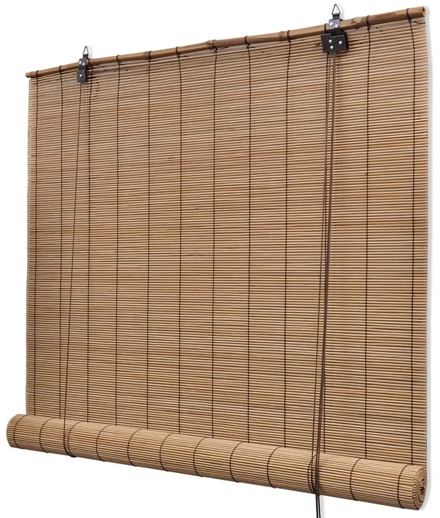 Tende A Rullo İn Bambù Marrone 140x160 Cm /