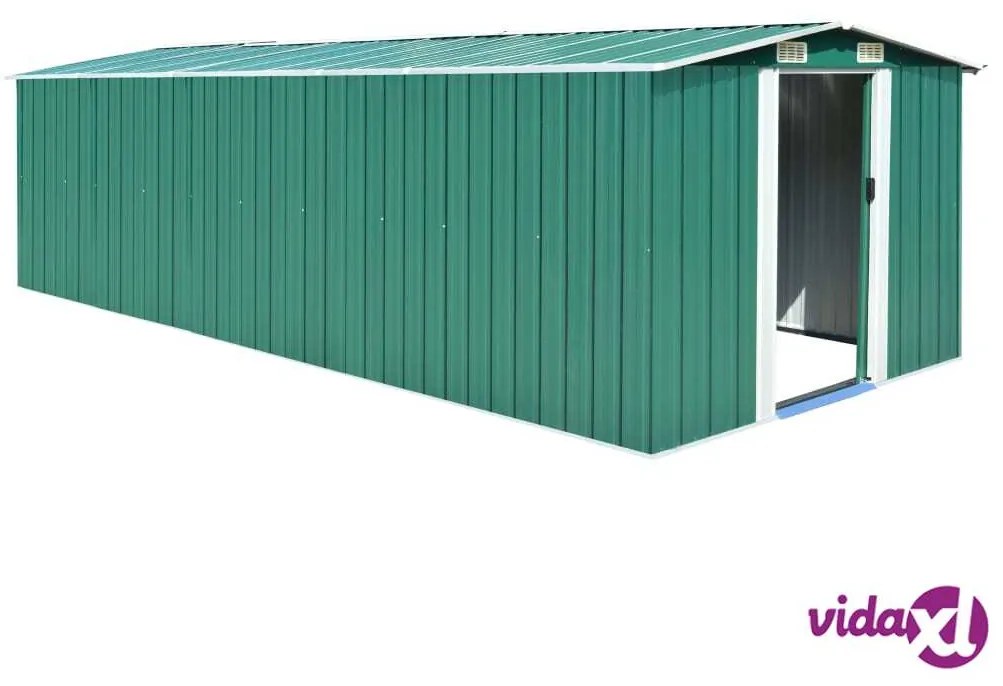 vidaXL Casetta da Giardino 257x580x181 cm in Metallo Verde