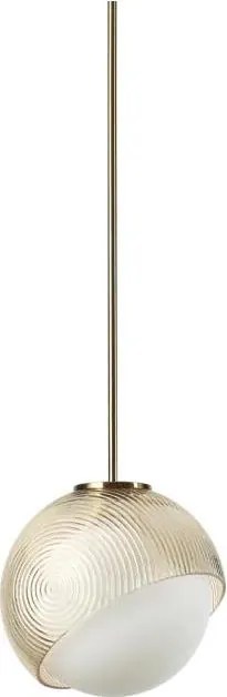 Ideal Lux - Lampada a sospensione BLOOM su cavo 1xE27/42W/230V Ø 17 cm oro/beige fumé