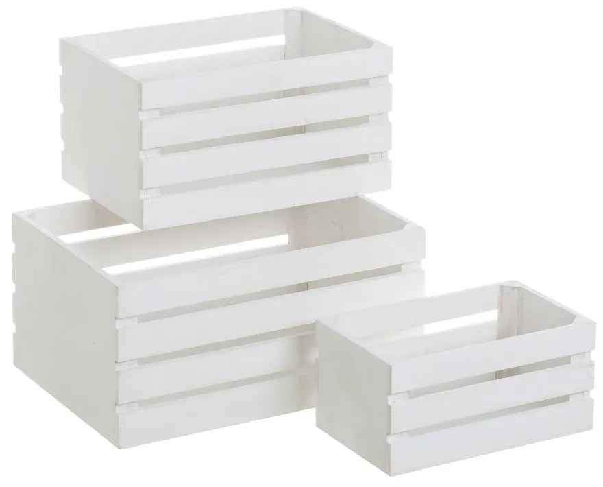 Scatole in set bianche 3 pz 31x23x15 cm – Casa Selección