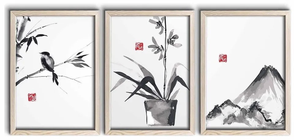 Set di dipinti 3 pz 38x53 cm – Wallity