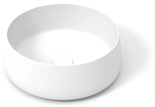 Lavabo da appoggio OLYMPIA CERAMICA tondo piletta non inclusa in ceramica bianco piletta non inclusa