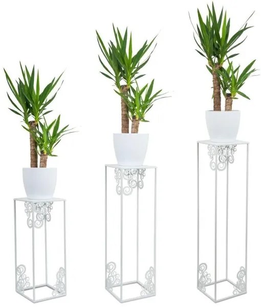 Portafiori 80x24 cm bianco