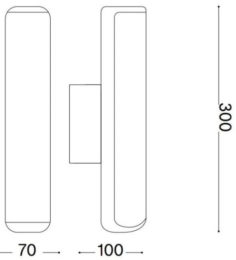 Ideal Lux - Applique a LED da esterno ETERE LED/9,5W/230V 4000K IP44 antracite