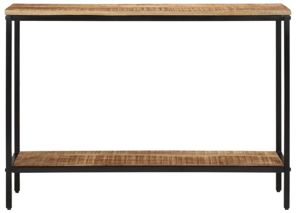 Tavolo consolle 100x35x70 cm in legno massello di mango grezzo