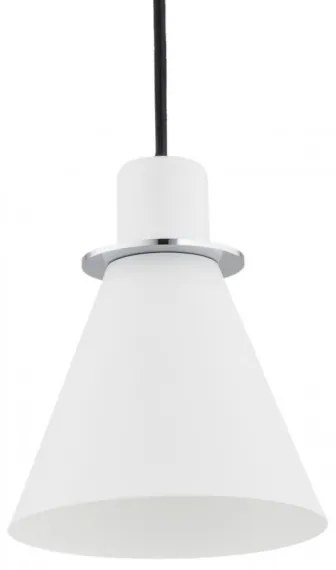 Argon 4681 - Lampadario su corda BEVERLY 1xE27/15W/230V bianco/cromo lucido
