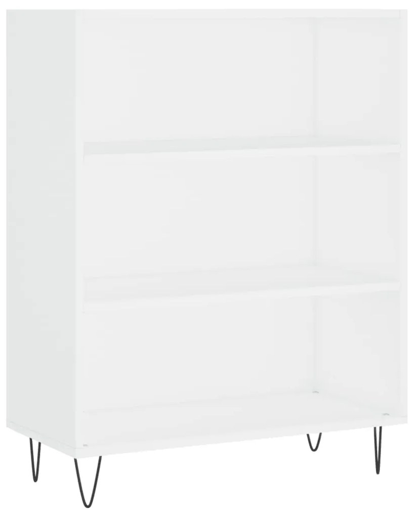 Libreria bianca 69,5x32,5x90 cm in legno multistrato