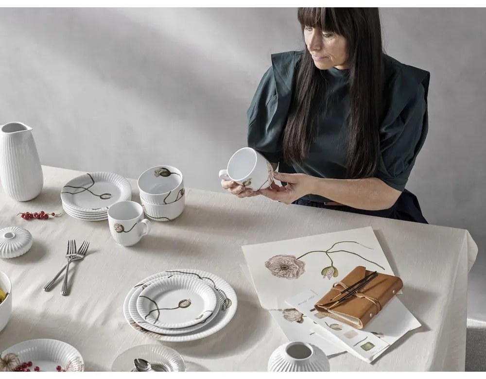 Tazza in porcellana bianca Poppy, 330 ml Hammershøi - Kähler Design