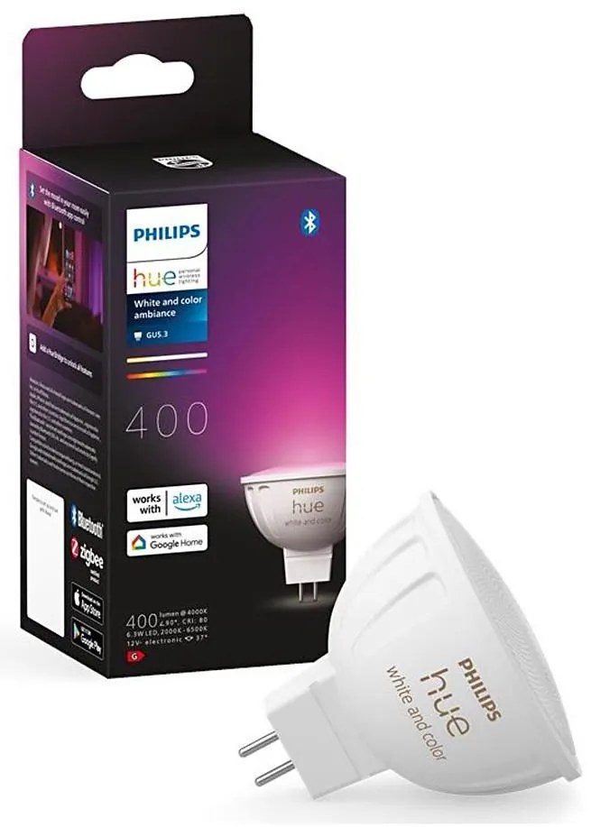 Lampadina dimmerabile LED RGBW Philips Hue WACA GU5,3/MR16 6,3W 12V 2000-6500K
