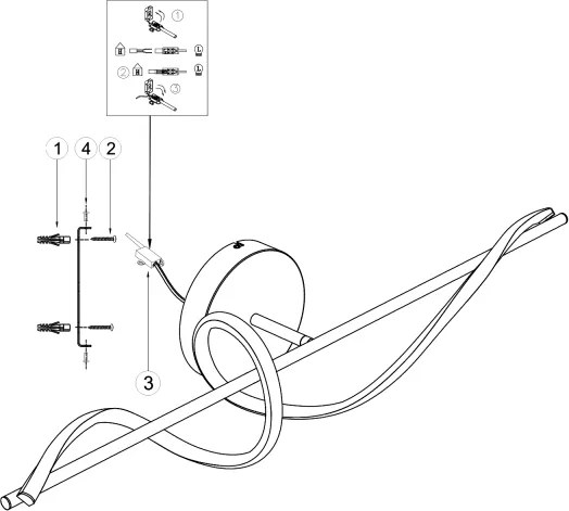 ONLI - Applique a LED TWIST LED/25W/230V 4000K nero