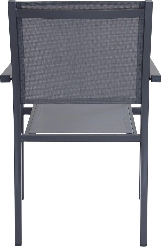 DEXTER - set tavolo in alluminio cm 160/240 x 90 x 75 h con 6 poltrone Venus
