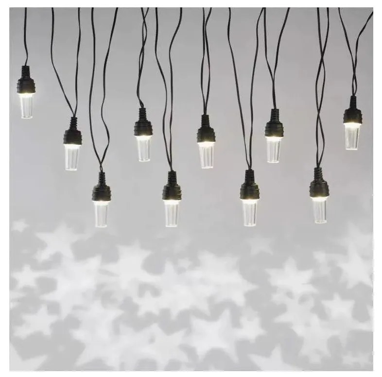 Catena natalizia LED da esterno 10xLED/9,5 m IP44 bianco freddo