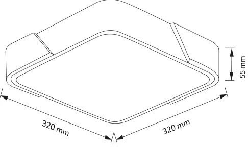Brilagi - Plafoniera LED PILANA LED/24W/230V rovere/bianco 32x32 cm