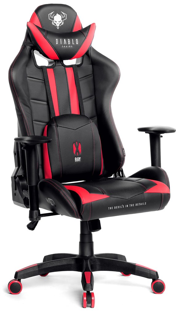 Sedia da gaming Diablo X-Ray King Size: nero-rosso