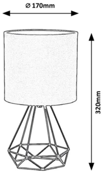 Rabalux - Lampada da tavolo 1xE14/40W/230V nero
