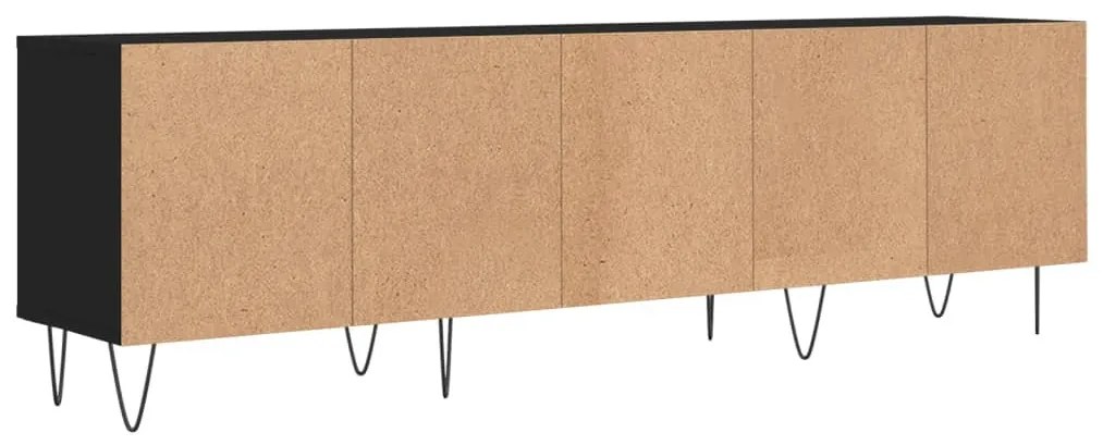 Mobile Porta TV Nero 150x30x44,5 cm in Legno Multistrato