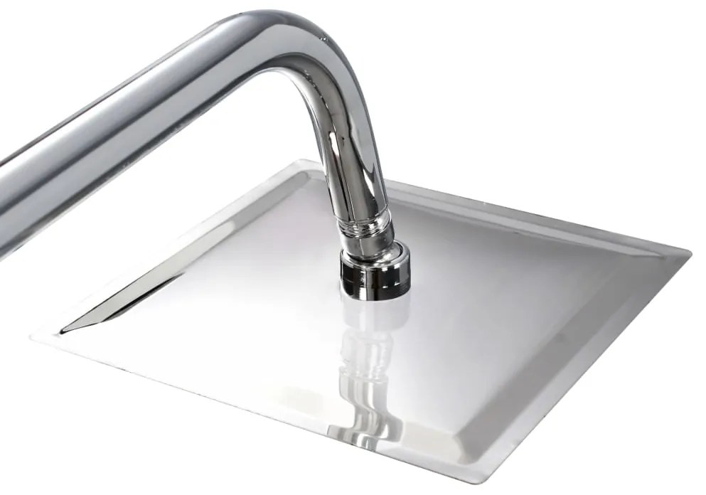 Set per Doccia a Doppio Soffione con Doccetta Acciaio Inox